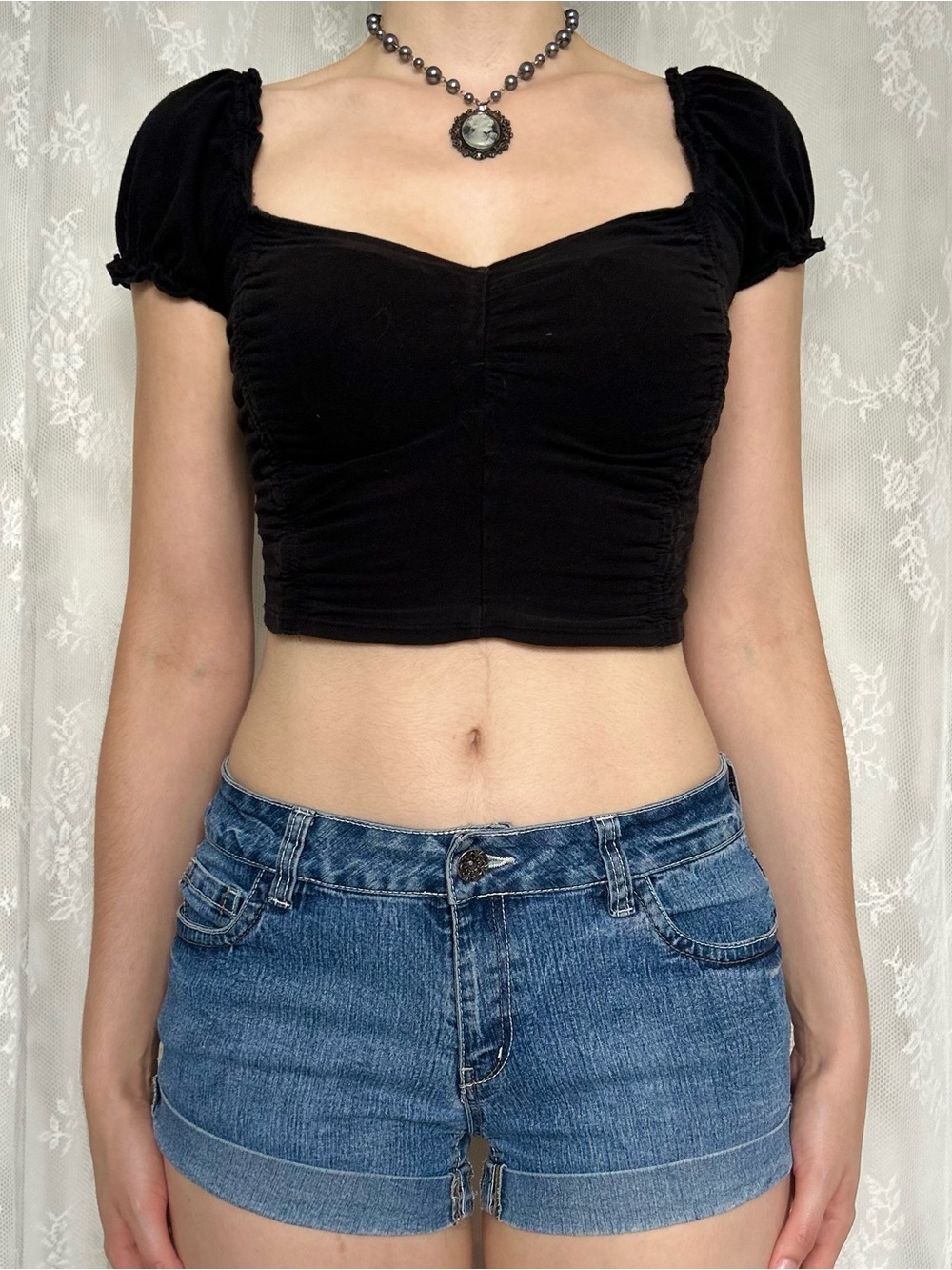 Y2K 2000s Denim Low Rise Shorts